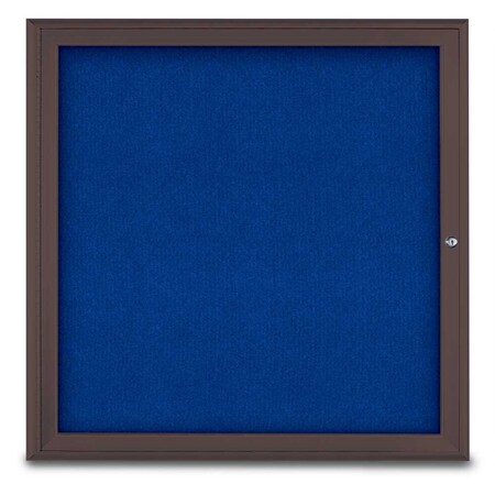 United Visual Products Sliding Door Indoor Enclosed Corkboard, 9 UV9030ACS-BLACK-DRKSPR